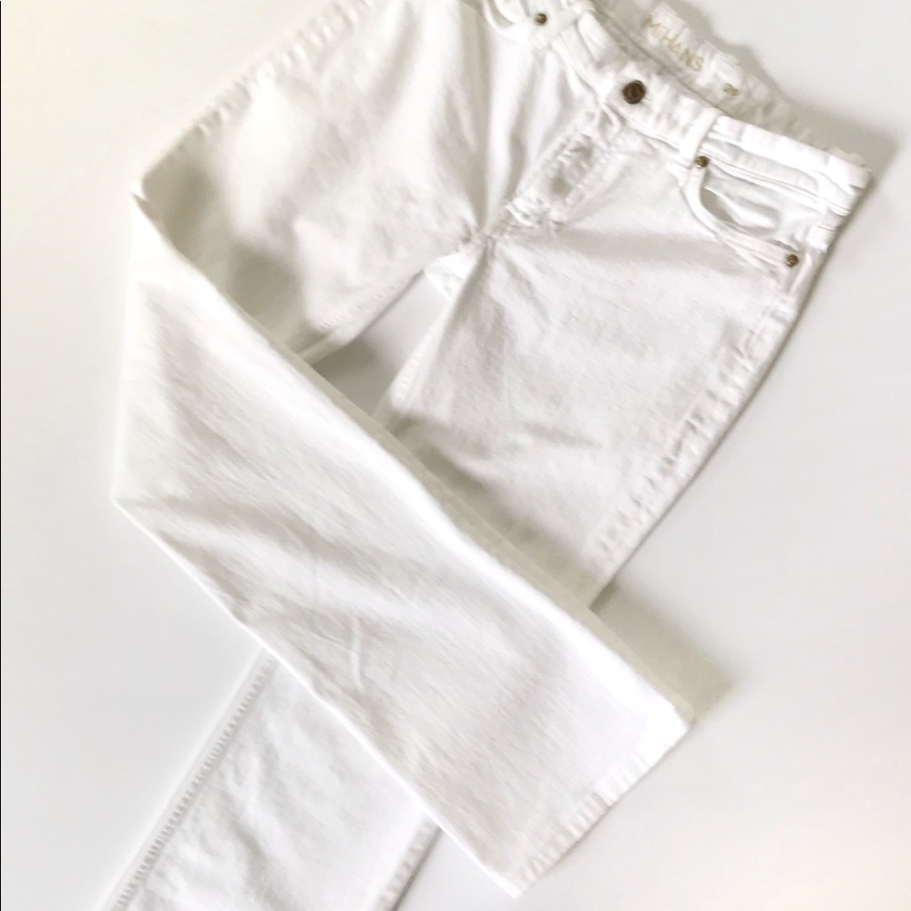 MIH Jeans White “London” mid-rise subtle bootcut